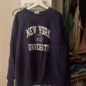 NYU champion reverse weave crewneck